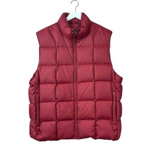 Eddie Bauer Brick Red Puffer Vest Women Sz L